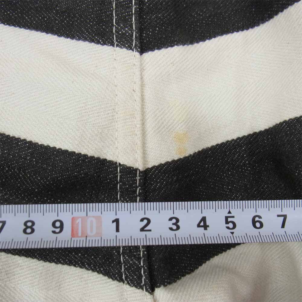 The REAL McCOY'S ザリアルマッコイズ 囚人 ボーダー プリズナー ショート パンツ ショーツ ブラック系 34【中古】