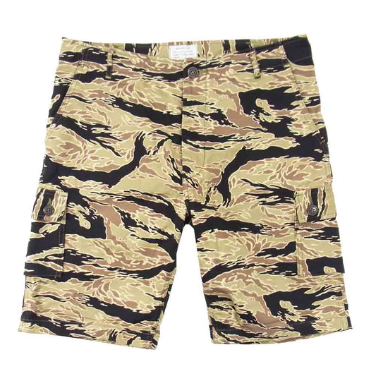 The REAL McCOY'S ザリアルマッコイズ タイガーカモ カモ柄 トラウザー ショーツ ショートパンツ カーキ系 34【美品】【中古】