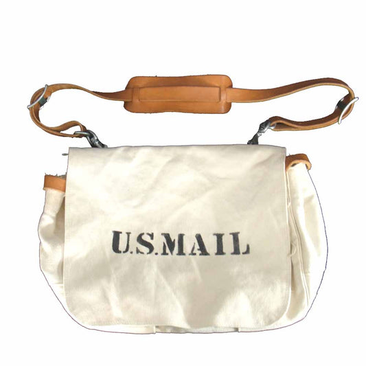 The REAL McCOY'S ザリアルマッコイズ U.S.MAIL BAG メール ショルダー バッグ オフホワイト系【中古】