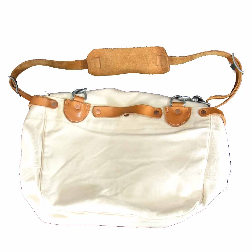 The REAL McCOY'S ザリアルマッコイズ U.S.MAIL BAG メール ショルダー バッグ オフホワイト系【中古】
