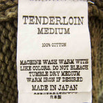 TENDERLOIN テンダーロイン 19AW V-NECK COTTON KNIT コットンニット カーキ系 M【中古】