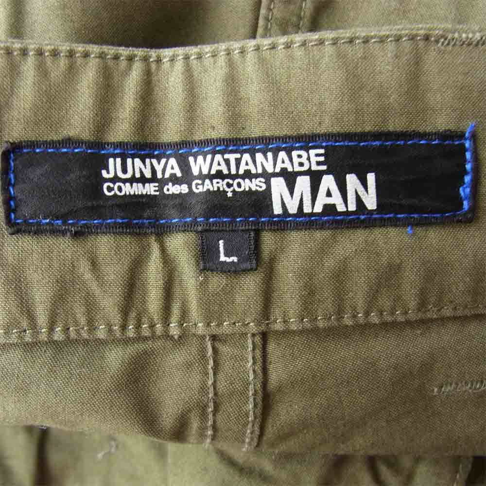 JUNYA WATANABE COMME des GARCONS ジュンヤワタナベコムデギャルソン 20AW WE-P050 後染めミリタリータックチノパンツ カーキ系 L【新古品】【未使用】【中古】