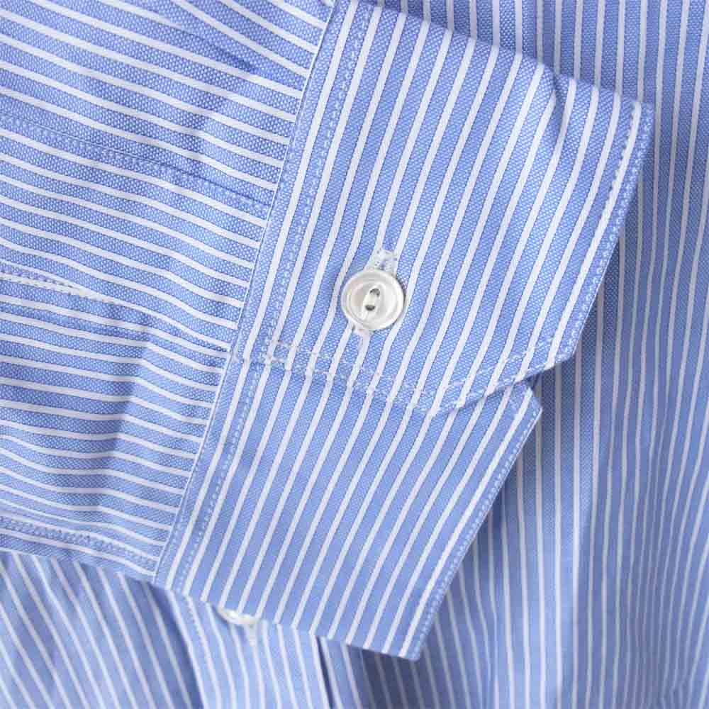 JUNYA WATANABE COMME des GARCONS ジュンヤワタナベコムデギャルソン 20AW WF-B012 多素材切り替え ストライプ シャツ ブルー系 L【新古品】【未使用】【中古】