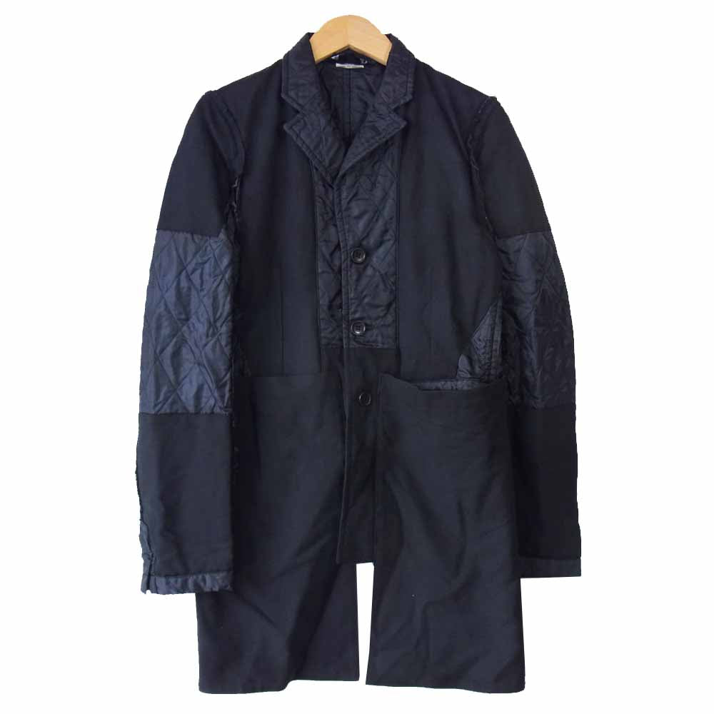 BLACK COMME des GARCONS ブラックコムデギャルソン 1B-J012 キルティング ドッキング リバーシブル ジャケット ブラック系 S【新古品】【未使用】【中古】