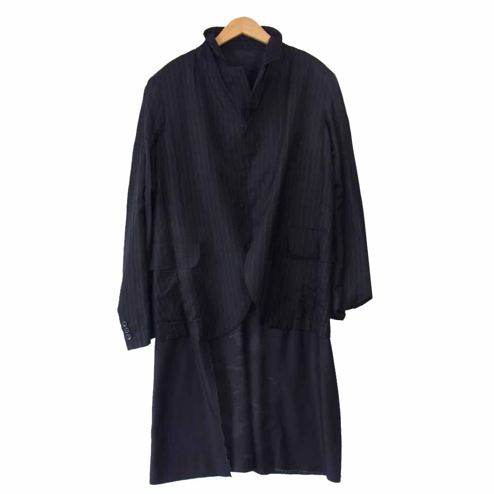 BLACK COMME des GARCONS ブラックコムデギャルソン 1B-J006 コートドッキングリバーシブルジャケット ブラック系 L【新古品】【未使用】【中古】