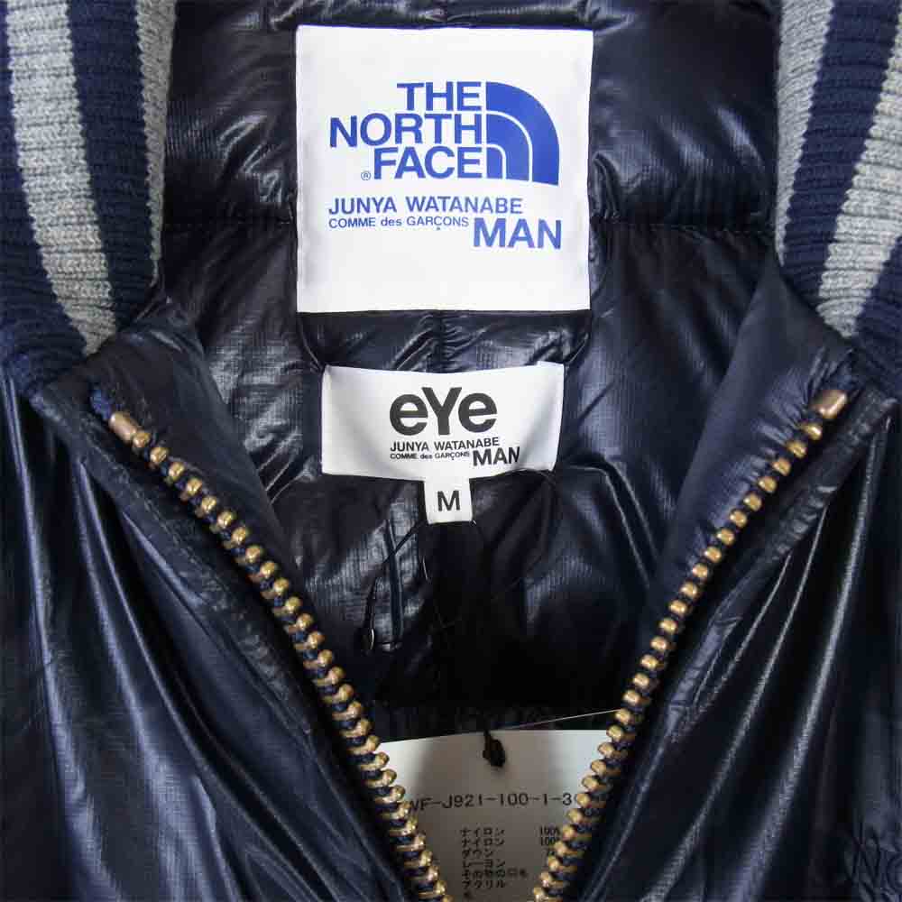 JUNYA WATANABE COMME des GARCONS ジュンヤワタナベコムデギャルソン 20AW WF-J921 × ノースフェイス THE NORTH FACE ナイロンリップ ダウンジャケット 紺×黒 M【新古品】【未使用】【中古】