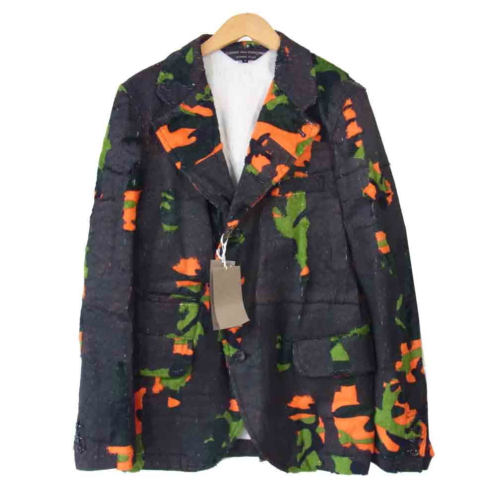 COMME des GARCONS HOMME PLUS コムデギャルソンオムプリュス 20AW PE-J078 Faux Fur Printed Blazer プリント ジャケット ブラック系 S【新古品】【未使用】【中古】