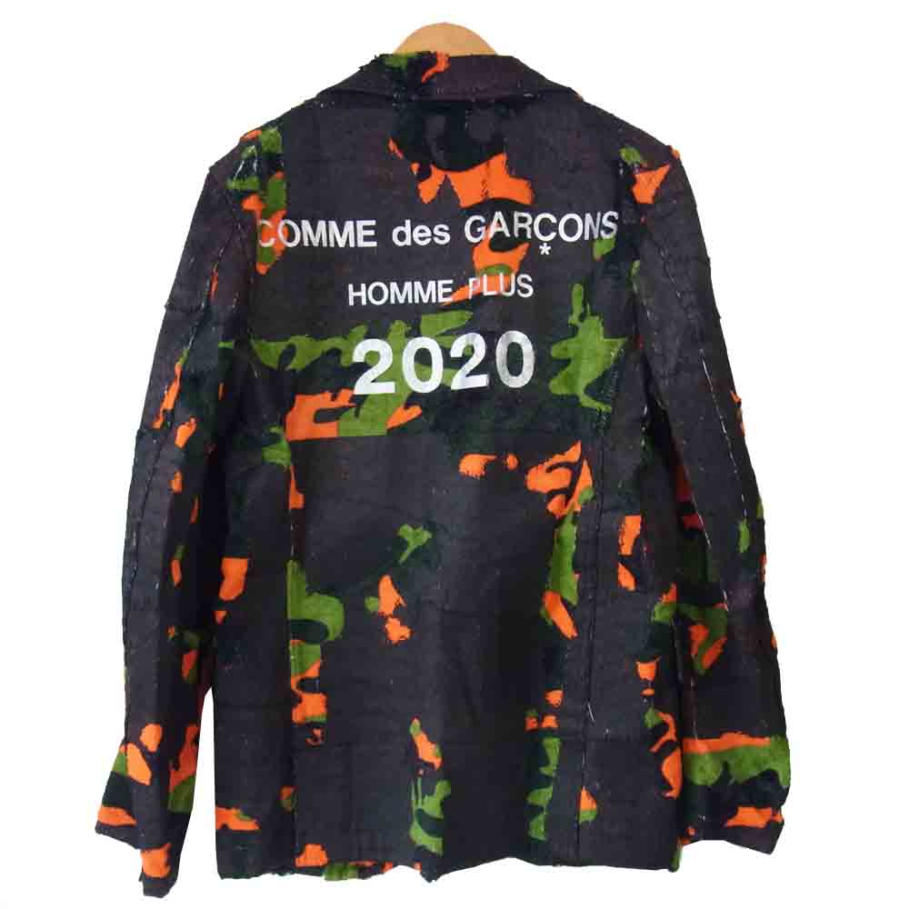 COMME des GARCONS HOMME PLUS コムデギャルソンオムプリュス 20AW PE-J078 Faux Fur Printed Blazer プリント ジャケット ブラック系 S【新古品】【未使用】【中古】