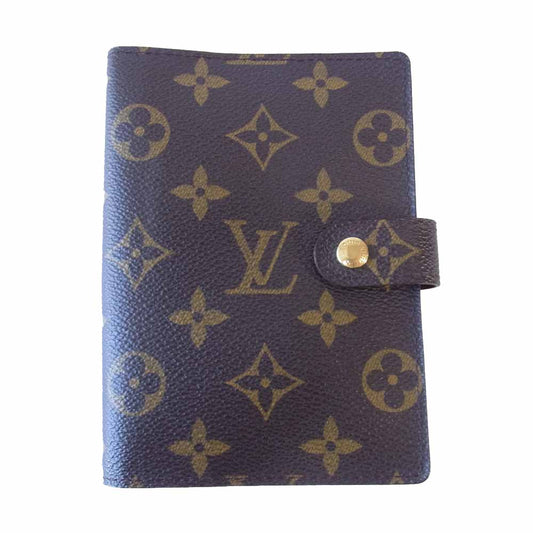 LOUIS VUITTON ルイ・ヴィトン R20005 モノグラム アジェンダ PM 手帳 レザー カバー ブラウン系【中古】