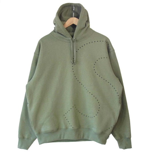 Supreme シュプリーム 21SS Laser Cut S Logo Hooded Sweatshirt レーサー カット S ロゴ フーデッド スウェットシャツ カーキ系 M【新古品】【未使用】【中古】