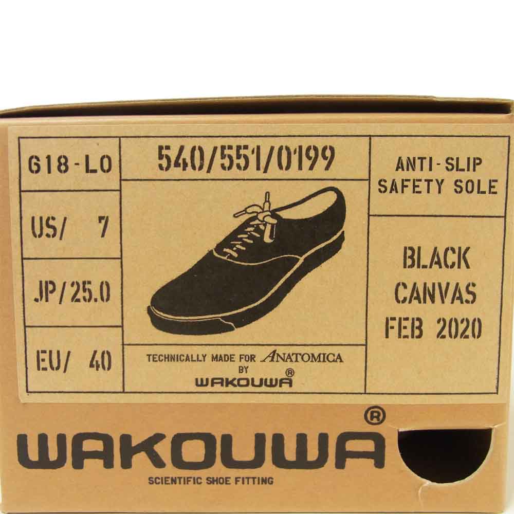 アナトミカ  540-551-0199 WAK DECK SHOES LOW ワクワ デッキシューズ ロウ スニーカー ブラック系 25cm【新古品】【未使用】【中古】