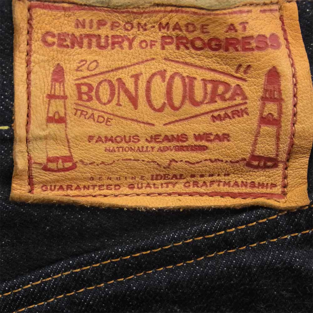 BONCOURA ボンクラ 15FRT-28 SHRINK TO FIT リジッド セルビッジ デニム パンツ インディゴブルー系 29【中古】