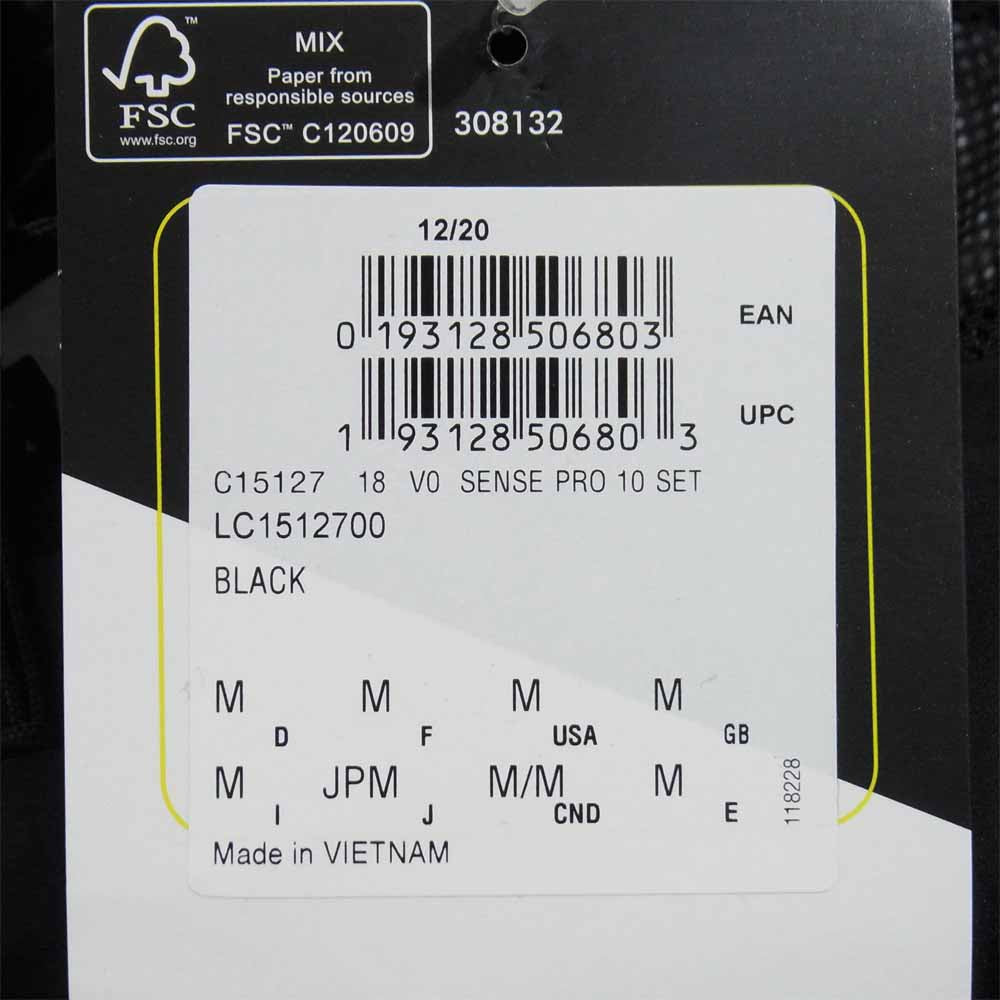 サロモン LC1512700 SENSE PRO 10 SET ベスト型ランニングバッグ ブラック系 M【新古品】【未使用】【中古】