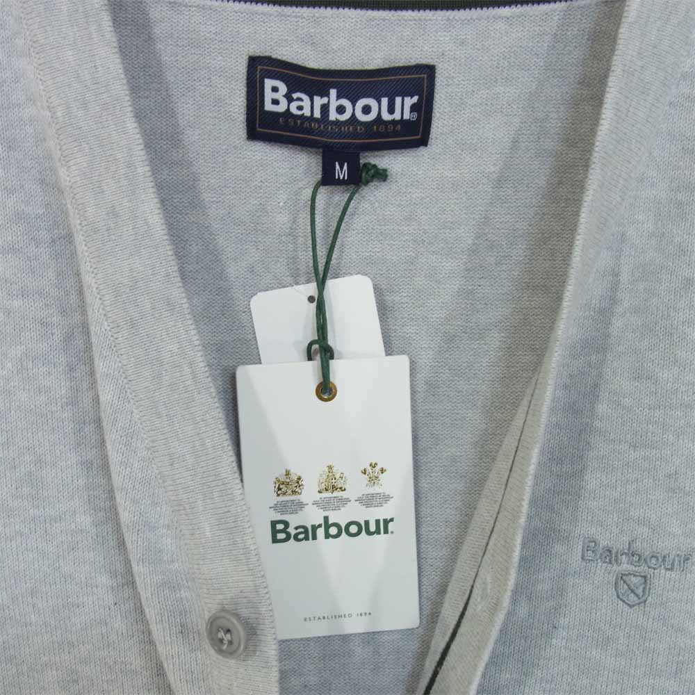 Barbour バブアー 21SS MKN1311 COTTON CARDIGAN コットン カーディガン グレー系 M【新古品】【未使用】【中古】
