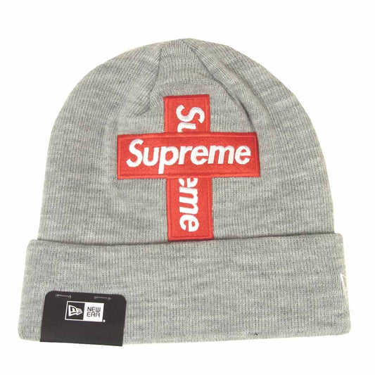 Supreme シュプリーム 20AW ニューエラ New Era Cross Box Logo Beanie クロス ボックスロゴ ビーニー グレー系 Free【新古品】【未使用】【中古】
