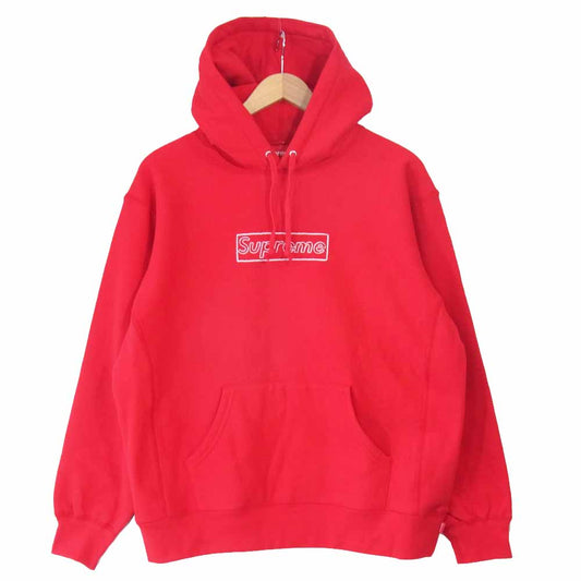 Supreme シュプリーム 21SS KAWS Chalk Logo Hooded Sweatshirt カウズ チョーク ロゴ フーデッド スウェットシャツ レッド系 S【新古品】【未使用】【中古】