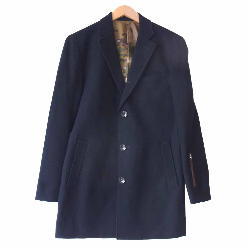 SOPHNET. ソフネット 13AW SOPH-134005 BRITISH TWEED CHESTER COAT ツイード チェスター コート ネイビー系 M【中古】