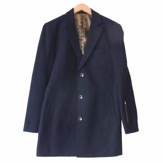 SOPHNET. ソフネット 13AW SOPH-134005 BRITISH TWEED CHESTER COAT ツイード チェスター コート ネイビー系 M【中古】