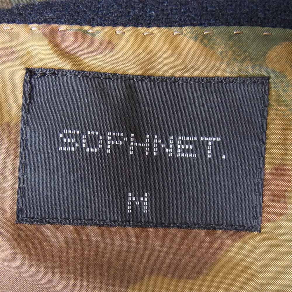 SOPHNET. ソフネット 13AW SOPH-134005 BRITISH TWEED CHESTER COAT ツイード チェスター コート ネイビー系 M【中古】