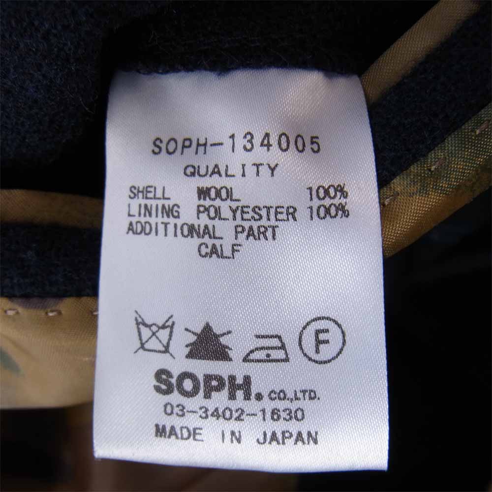 SOPHNET. ソフネット 13AW SOPH-134005 BRITISH TWEED CHESTER COAT ツイード チェスター コート ネイビー系 M【中古】