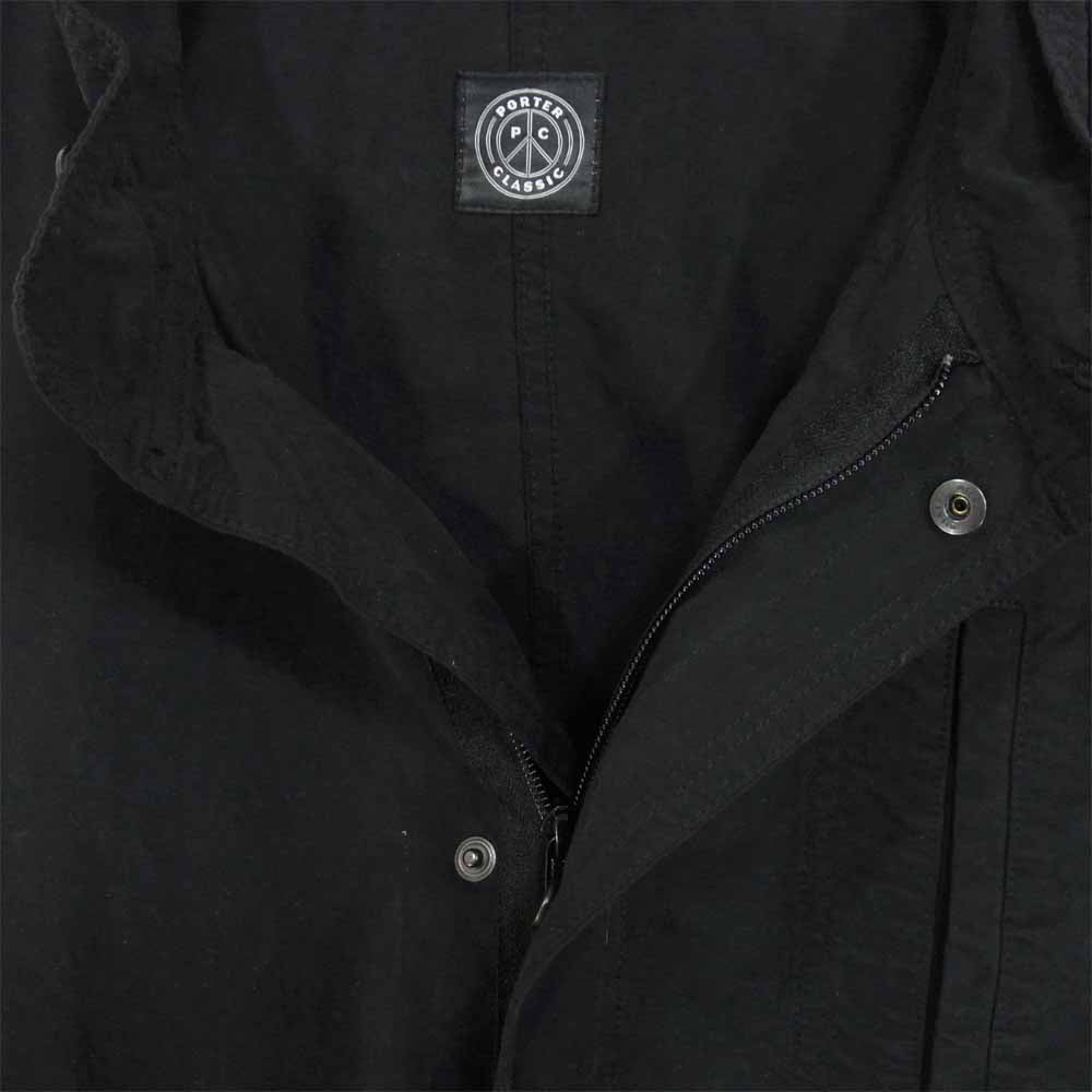PORTER CLASSIC ポータークラシック WEATHER MILITARY COAT ウェザー ミリタリー コート ブラック系 3【美品】【中古】