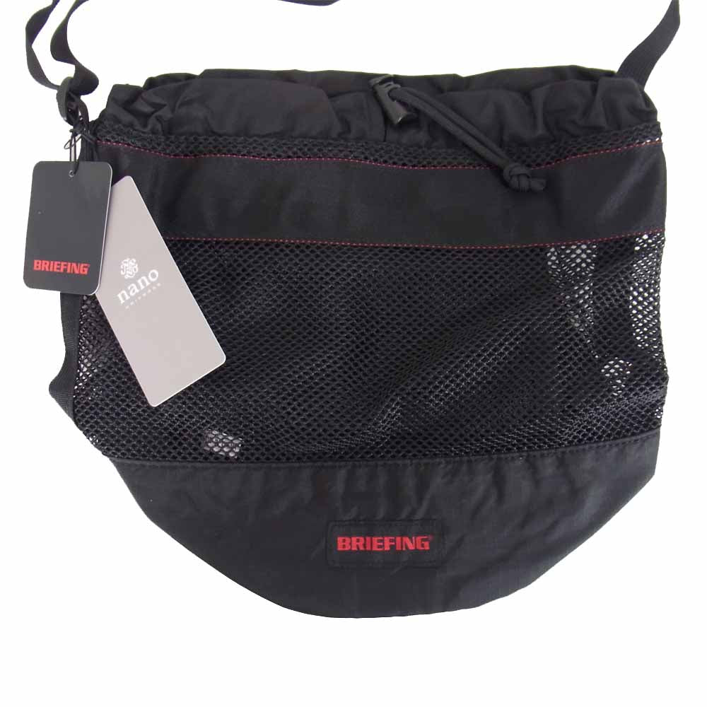 BRIEFING ブリーフィング BRW211L04 MESH DRAWSTRING BAG ショルダー バッグ ブラック系 F【新古品】【未使用】【中古】