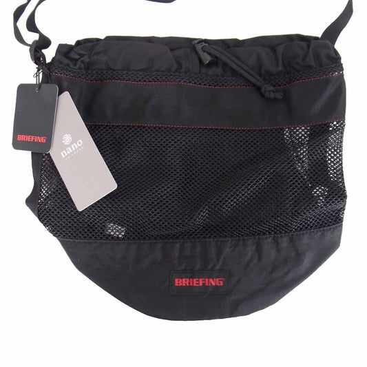 BRIEFING ブリーフィング BRW211L04 MESH DRAWSTRING BAG ショルダー バッグ ブラック系 F【新古品】【未使用】【中古】