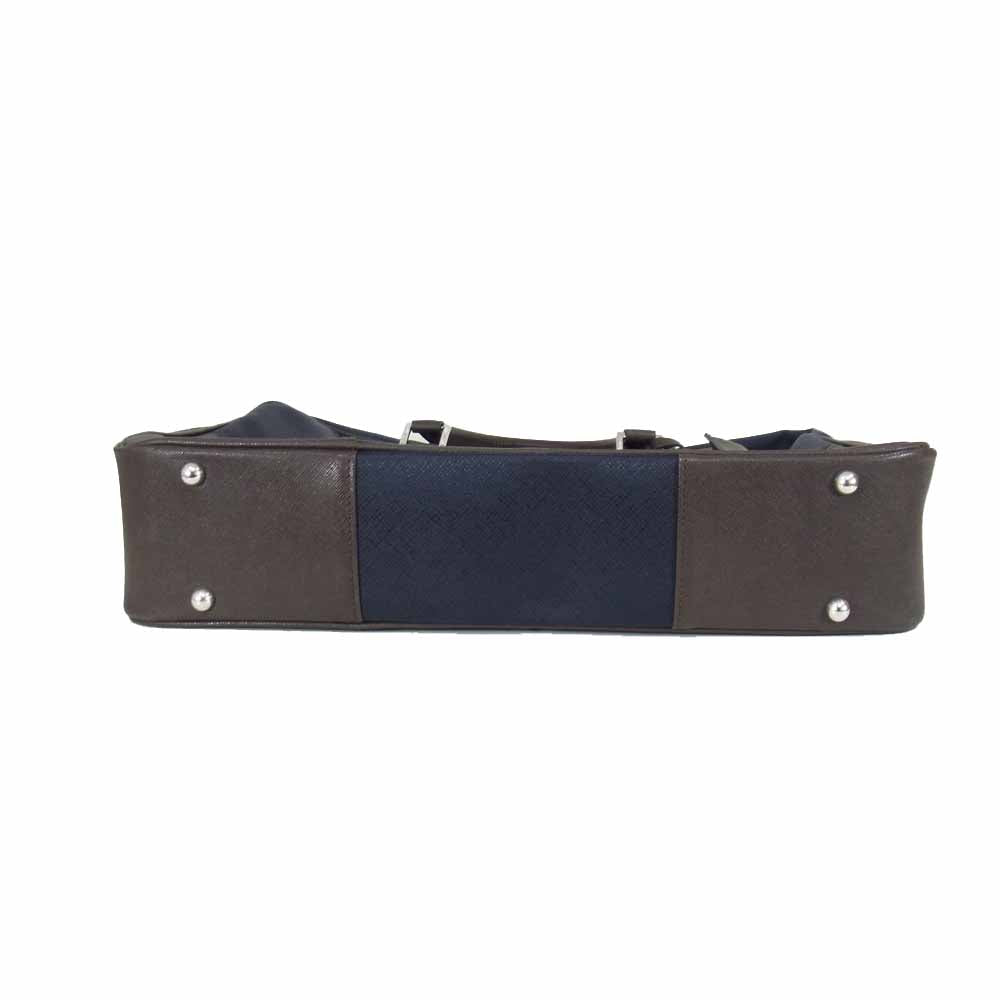 PELLE MORBIDA ペッレモルビダ Capitano キャピターノ 1ROOM ブリーフケース ネイビー系【新古品】【未使用】【中古】