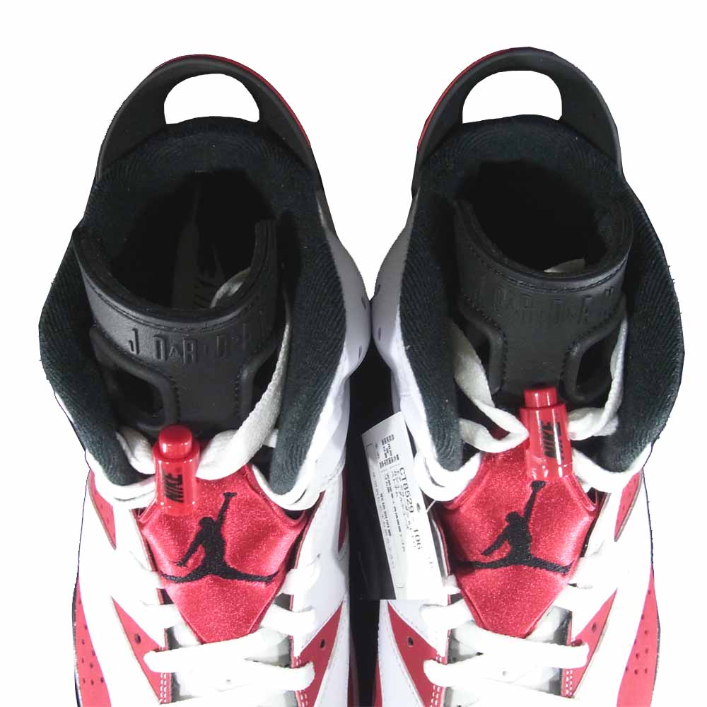 NIKE ナイキ CT8529-106 AIR JORDAN 6 RETRO CARMINE エアジョーダン 6 レトロ カーマイン スニーカー 白×赤系 US11【新古品】【未使用】【中古】