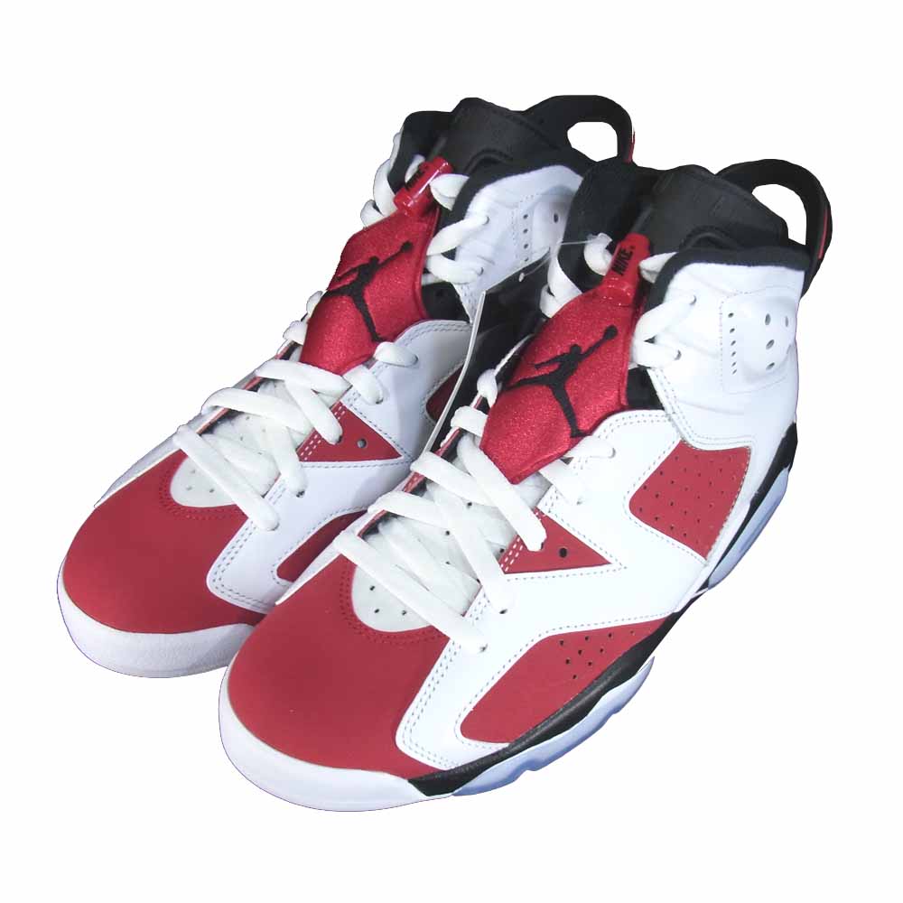 NIKE ナイキ CT8529-106 AIR JORDAN 6 RETRO CARMINE エアジョーダン 6 レトロ カーマイン スニーカー 白×赤系 US9.5【新古品】【未使用】【中古】