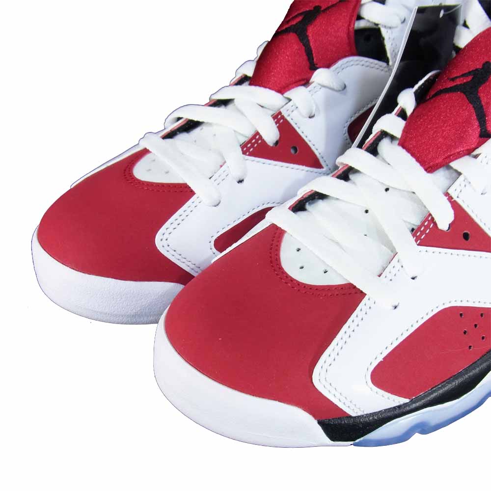 NIKE ナイキ CT8529-106 AIR JORDAN 6 RETRO CARMINE エアジョーダン 6 レトロ カーマイン スニーカー 白×赤系 US9.5【新古品】【未使用】【中古】