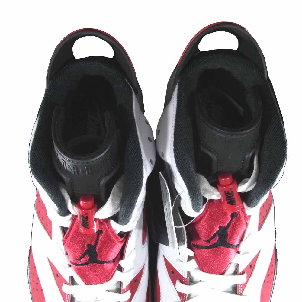 NIKE ナイキ CT8529-106 AIR JORDAN 6 RETRO CARMINE エアジョーダン 6 レトロ カーマイン スニーカー 白×赤系 US9.5【新古品】【未使用】【中古】