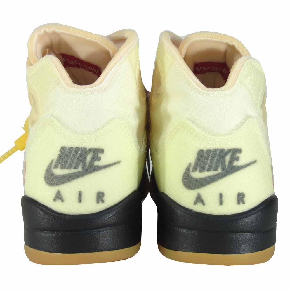 NIKE ナイキ DH8565-100 × OFF-WHITE オフホワイト AIR JORDAN 5 RETRO SP エアジョーダン 5 レトロ SP スニーカー イエロー系 US10【新古品】【未使用】【中古】