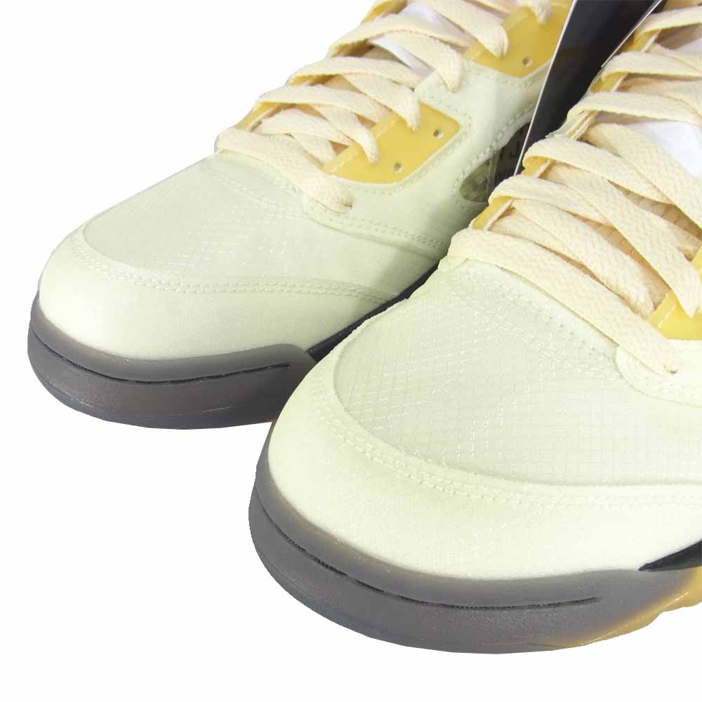 NIKE ナイキ DH8565-100 × OFF-WHITE オフホワイト AIR JORDAN 5 RETRO SP エアジョーダン 5 レトロ SP スニーカー イエロー系 US10【新古品】【未使用】【中古】