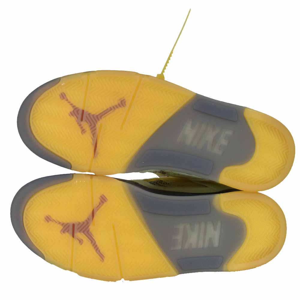 NIKE ナイキ DH8565-100 × OFF-WHITE オフホワイト AIR JORDAN 5 RETRO SP エアジョーダン 5 レトロ SP スニーカー イエロー系 US10【新古品】【未使用】【中古】