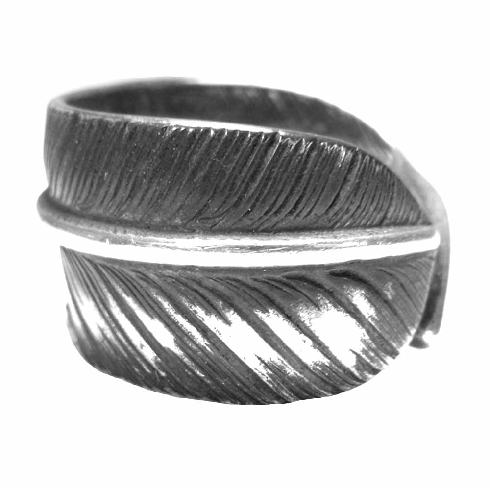 WINGROCK ウィングロック フェザー リング シルバー系 16号程度【中古】