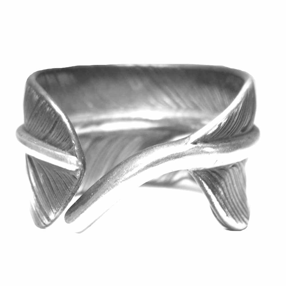 WINGROCK ウィングロック フェザー リング シルバー系 16号程度【中古】