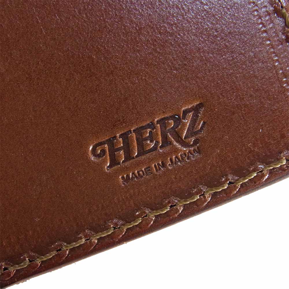 HERZ ヘルツ レザー 本革 ノート 手帳 カバー LL ブラウン系【美品】【中古】