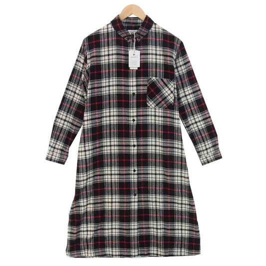 WOOLRICH ウールリッチ WWABI0404 HERITAGE GAUZE LONG DRESS ガーゼ ロング ドレス ワンピース BlackHunting XS【新古品】【未使用】【中古】