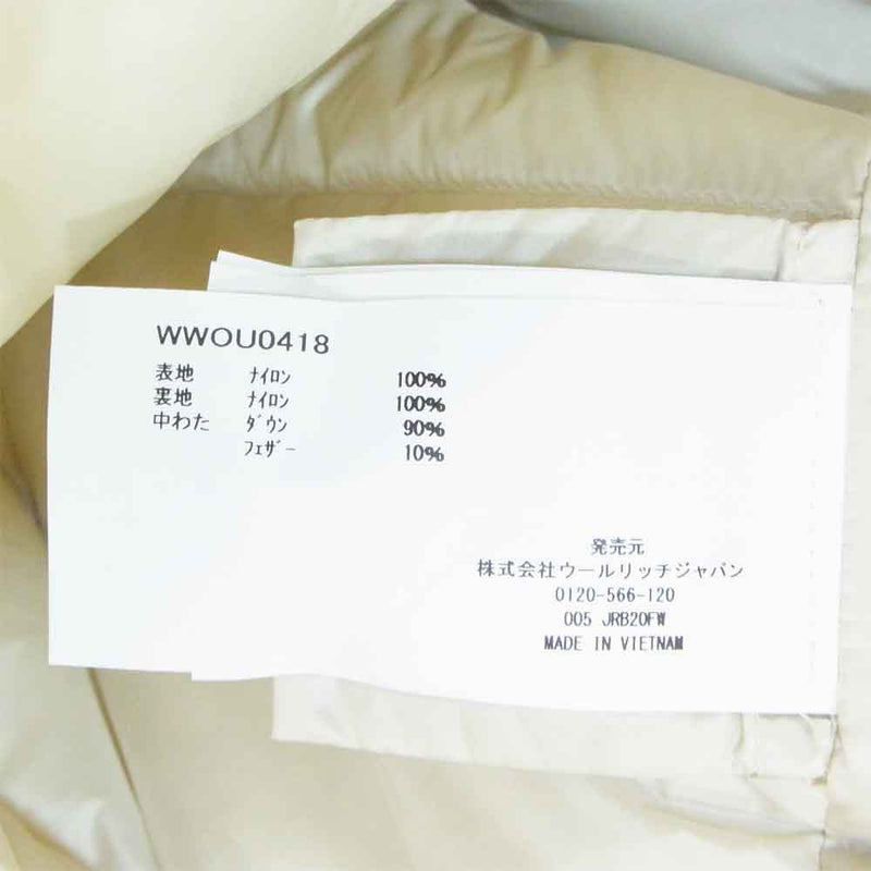 WOOLRICH ウールリッチ WWOU0418 CLOVER JKT ダウン ジャケット WHITESTONE S【新古品】【未使用】【中古】