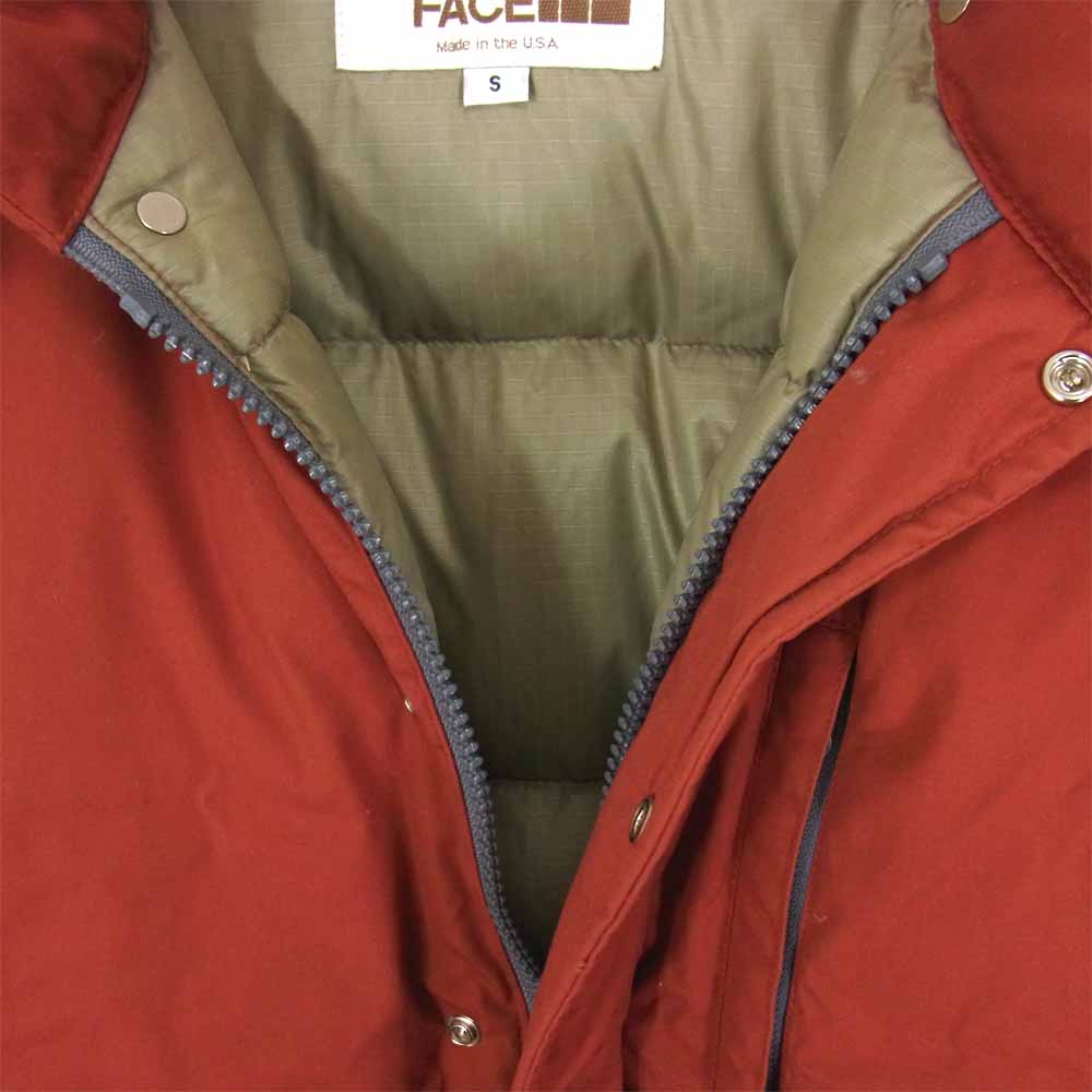THE NORTH FACE ノースフェイス 茶タグ USA製 当時物 国内正規品 65/35 ダウン ジャケット レッド系 S【中古】