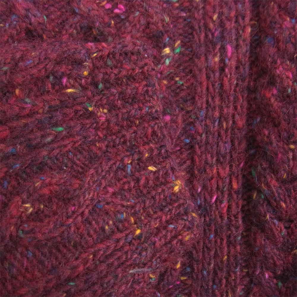 INVERALLAN インバーアラン 茶タグ 1A CREW NECK SWEATER クルーネックセーター エンジ系 サイズ表記無【中古】