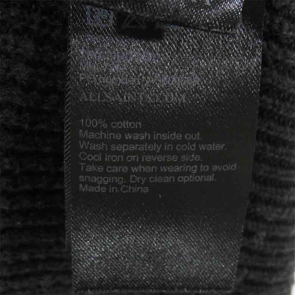 オールセインツ MK072G TRIAS HOODY ジップアップ フーディー パーカー ブラック系 M【中古】