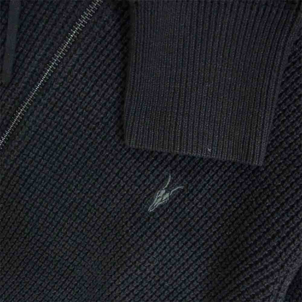オールセインツ MK072G TRIAS HOODY ジップアップ フーディー パーカー ブラック系 M【中古】