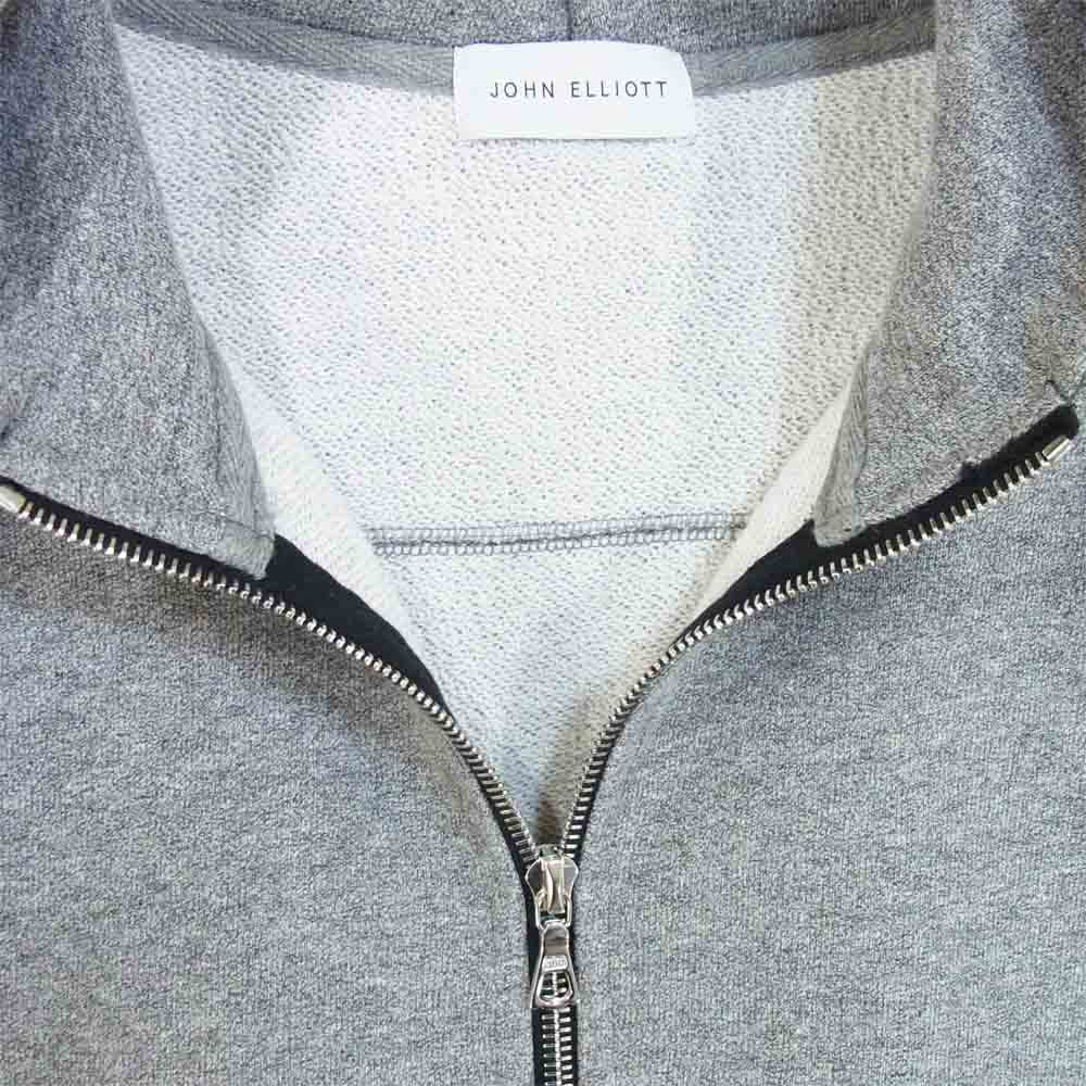 ジョンエリオット 2720900032 HOODED VILAIN ジップアップ フーディー パーカー グレー系 2【美品】【中古】