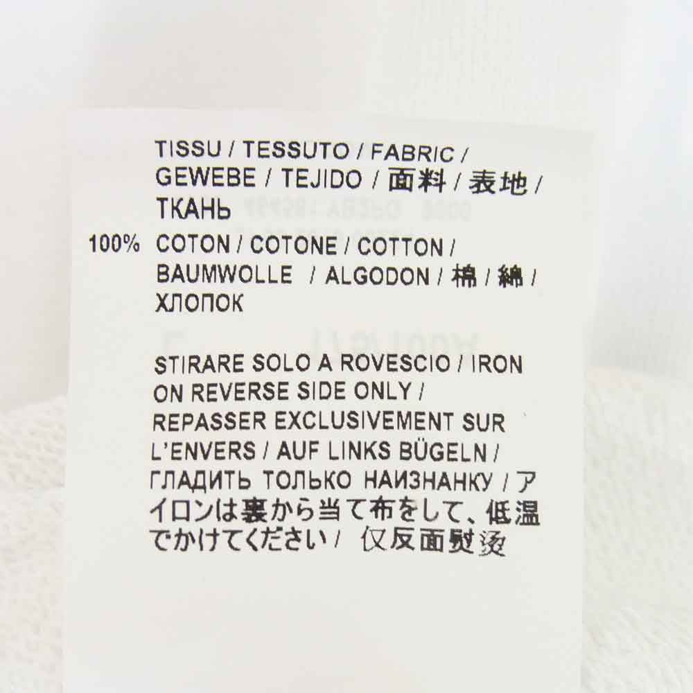 SAINT LAURENT サンローラン 464581 YB2PG シグニチャー クロップ ロゴプリント パーカー ホワイト系 L【美品】【中古】