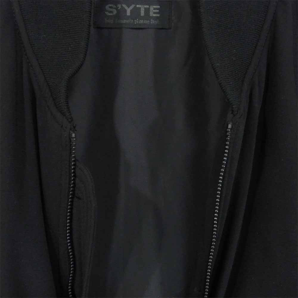 Yohji Yamamoto ヨウジヤマモト UV-Y08-912 S'YTE Pe/Rayon Gabardine Stretch Padding Big Long MA-1 ブラック系 3【美品】【中古】