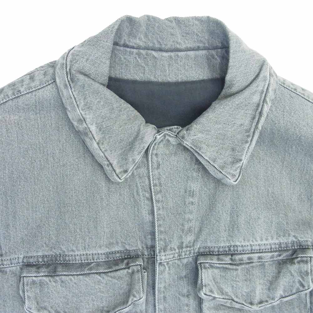 LOUIS VUITTON ルイ・ヴィトン 19AW HHA01WOTS 3D ディテール デニム トラッカー ジャケット グレー系 48【新古品】【未使用】【中古】