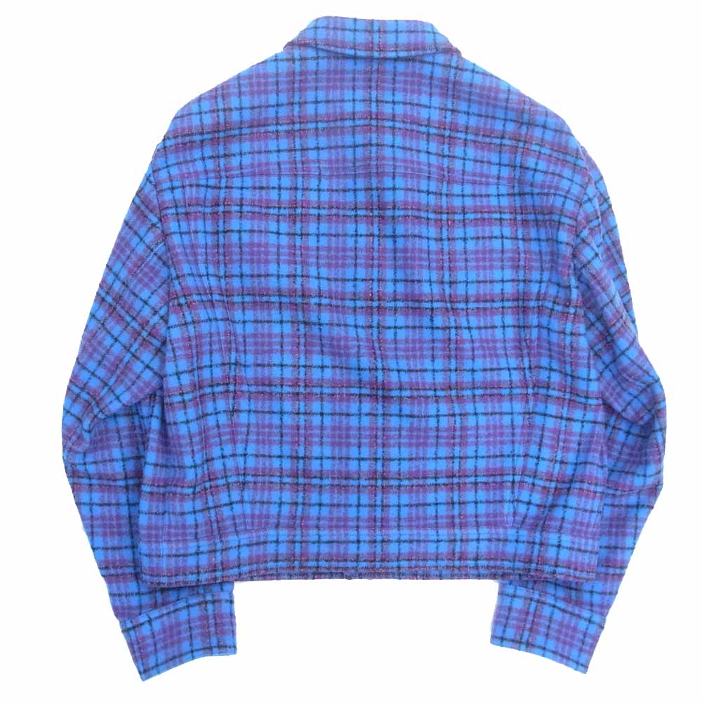 LOUIS VUITTON ルイ・ヴィトン 19AW RM192M-ORR-HHS10W チェック柄 フランネル ウール ブルゾン ジャケット ブルー系 50【新古品】【未使用】【中古】