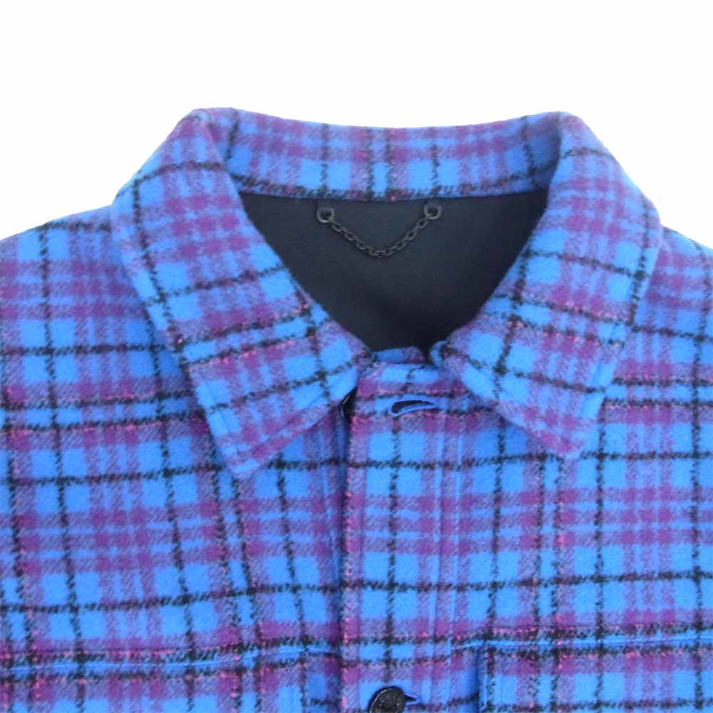 LOUIS VUITTON ルイ・ヴィトン 19AW RM192M-ORR-HHS10W チェック柄 フランネル ウール ブルゾン ジャケット ブルー系 50【新古品】【未使用】【中古】